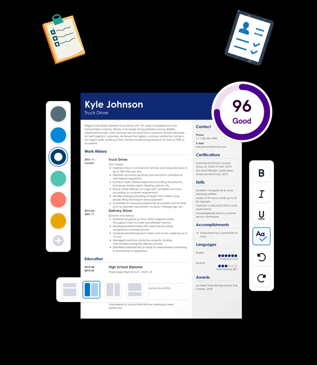 Resume preview